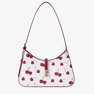 The Popular Cherry Print Shoulder Bag Crossbody Purse with Adjustable Strap